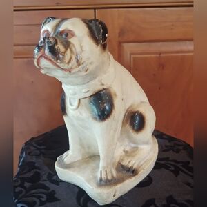 Antique Chalkware Bulldog